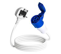 2M Cee - Cable alargador Cee (conector Schuko, 16 A, 250 V, H07RN-F 3G1, IP44, para camping y autocaravana al aire libre)