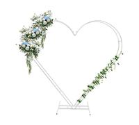 2M Corazón Arco de Boda Soporte de Acero Arco Dorado Artificial Flor Soporte de Bola de Flores Boda Flores en Forma de Corazón Marco Aro Versátil Decoración para Boda Fiesta de Aniversario
