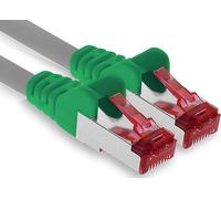 2m - Crossover - 1 pieza - CAT.6 Ethernet LAN cable de red 1000 Mbit/s Patchkabel CAT.6 S-FTP PIMF compatible con CAT5 CAT6a CAT7 CAT8