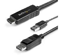 StarTech Adaptador HDMI a DisplayPort 4K 30Hz Conversor activo 2m