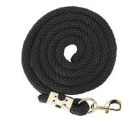2m Horse Lunge Line, Heavy Duty Horse Training Rope with Anti Slip Grip and Stainless Steel Hook for Lunging Walking Handling, Durable PP Rope for Equestrian Use (Black)