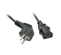 Lindy 30335 - Cable (2 m, Male connector / Female connector, CEE7/7, C13 acoplador, Negro)