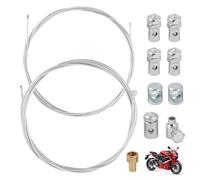 2m Reparación Universal Cable de Freno o Embrague de Motocicleta, Universal Cable Freno Bicicleta, Cable Embrague Moto Universal, Cable Freno Moto para 9 Pinzas para Cables