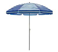 Φ2m Striped Beach Outdoor Garden Shade, Big Sun Umbrella, Terrace Holiday Parasol, Suitable for Swimming Pool, Park, Fishing, Round