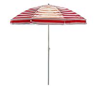 Φ2m Striped Beach Outdoor Garden Shade, Big Sun Umbrella, Terrace Holiday Parasol, Suitable for Swimming Pool, Park, Fishing, Round
