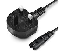 2M UK Figure 8,Cable de alimentación BS1363 a IEC227 C7 de 2 pines para TV, impresora, monitor, LED, cargador de cámara portátil, cable de alimentación para PS, Xbox, Samsung, Lg, HP, Brother