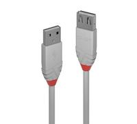 Lindy – Cable USB 36713 – USB 2.0 Tipo A – 2 m – Gris