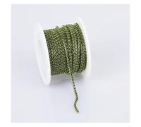 2mm-4mm Glass Rhinestone Chain Trim With Colorful Bottom Sewing Strass Cup Crystal Banding Glue On(Olive Green,10yards,SS6-2mm)