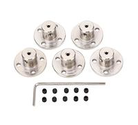 2mm Flange Coupling Connector 45 Steel | 5PCS Shaft Coupler for DIY RC Model Motors/Hardware/Mechanical Drive | Electroplated Guide Shaft with Wrench & Screws