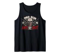 2nd Amendment Pro Gun Anti Idiot Shirt Vintage USA Flag Camiseta sin Mangas
