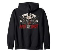 2nd Amendment Pro Gun Anti Idiot Shirt Vintage USA Flag Sudadera con Capucha