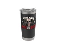 2nd Amendment Pro Gun Anti Idiot Shirt Vintage USA Flag Vaso térmico de acero inoxidable de doble pared