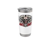 2nd Amendment Pro Gun Anti Idiot Shirt Vintage USA Flag Vaso térmico de acero inoxidable de doble pared