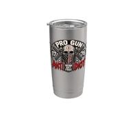 2nd Amendment Pro Gun Anti Idiot Shirt Vintage USA Flag Vaso térmico de acero inoxidable de doble pared