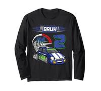 2nd Birthday Bruh Racing Car Party Outfit 2 Year Old Boys Manga Larga