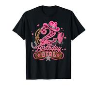 2nd Birthday Girl Pink 2 Years Old Cowgirl Western Rodeo Camiseta