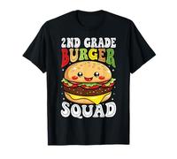 2nd Grade Burger Squad Funny Elementary Foodie Design Camiseta