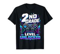 2nd Grade Gamer Controller Level Unlocked Back To School Boy Camiseta