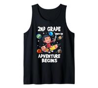 2nd Grade Where The Adventure Begins Back To School For Boys Camiseta sin Mangas