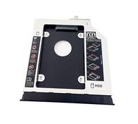2nd HDD SSD Disco Duro Óptico Marco Caddy Adaptador para Asus A555 K555 X554 F554 X555 F555 FL5600 FL5800 Series con bisel Montaje en Panel Frontal Soporte Metal