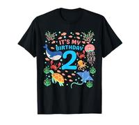 2nd It's My Birthday Ocean Acuario de Peces Marinos de 2 años Camiseta