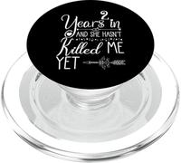 2nd Wedding Anniversary for Him Couple 2 Years of Marriage PopSockets PopGrip para MagSafe