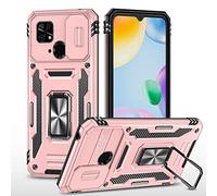 2NSPDRGNI Funda Compatible con Xiaomi Redmi 10C,Carcasa Cubierta de cámara Deslizante Proteger Anillo Soporte Bumper Case Cover,Oro Rosa