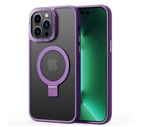2NSPDRGNI Magnética Funda Compatible con iPhone 12/iPhone 12 Pro,Traslucida Mate Carcasa Case Cover con Soporte,Morado