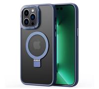 2NSPDRGNI Magnética Funda Compatible con iPhone 13,Traslucida Mate Carcasa Case Cover con Soporte,Azul