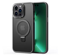 2NSPDRGNI Magnética Funda Compatible con iPhone 15 Pro MAX,Traslucida Mate Carcasa Case Cover con Soporte,Negro