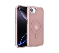 2NSPDRGNI Magnética Funda Compatible con iPhone 16e,Traslucida Mate Carcasa Case Cover,Rosa
