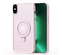 2NSPDRGNI Magnética Funda Compatible con iPhone XS MAX,Traslucida Mate Carcasa Case Cover con Soporte,Rosa