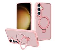 2NSPDRGNI Magnética Funda Compatible con Samsung Galaxy S22 Plus,Traslucida Mate Carcasa Case Cover con Soporte,Rosa