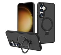 2NSPDRGNI Magnética Funda Compatible con Samsung Galaxy S22 Plus,Traslucida Mate Carcasa Case Cover con Soporte,Negro