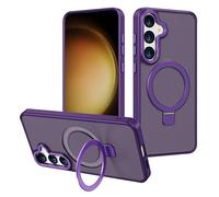 2NSPDRGNI Magnética Funda Compatible con Samsung Galaxy S22,Traslucida Mate Carcasa Case Cover con Soporte,Morado