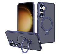 2NSPDRGNI Magnética Funda Compatible con Samsung Galaxy S25,Traslucida Mate Carcasa Case Cover con Soporte,Azul