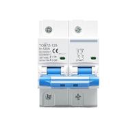 2P 1000V DC 80A 100A 125A Sistema de disyuntor C Curva Batería Interruptor principal
