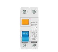 2P 16A 63A 10mA 30mA 100mA 6KA RCCB RCD 230V Disyuntor diferencial electromecánico Interruptor de seguridad(2Pole 10mA,15A)