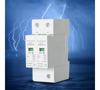 2P 40Ka Pararrayos Descargador, 220V CA Circuito de Casa Thunder Sobrevoltaje Protector Dispositivo de Protección Contra Rayos de Respuesta Rápida Con Carril Din, para Dispositivo de Energía Eléctrica