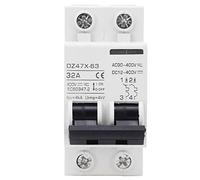2P - Disyuntor en miniatura para montaje en carril DIN para sistema solar, DC12-400V, AC90-400V, 32A