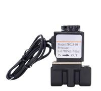2P025-06 2P025-08 G1/8 1/4 Cortina solenoide de plástico normalmente cerrada, dispensador de agua de dos vías, válvula solenoide 12 V 24 V 110 V 220 V (LED 2P025-06, DC12V)