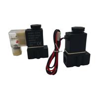 2P025-06 2p025-08 G1/8 1/4 Cortina solenoide de plástico normalmente cerrada válvula solenoide dispensador de agua de dos vías 12V 24V 110V 220v (2p025-08,0-80_110V_LED)