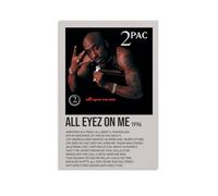 2Pac All Eyez on MePainting - Póster artístico en lienzo, decoración de pared, hogar, dormitorio, estética, pintor, sala de estar, decoración de pared, estilo sin marco, 30 x 45 cm