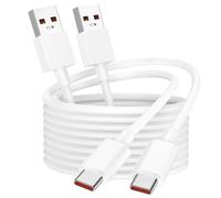 2PACK 120W 6A Hypercharge Ladekabel für Xiaomi Redmi Note 17 15 15T 14 14T 13 13T 12 Ultra Pro 5G A3 14 C 15C, POCO F8 F7 M7 X7 C85, Turbo Schnellladekabel 67W/90W, USB-A auf USB-C Kabel (2M*2)