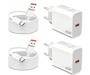2Pack 45W Cargador para Xiaomi Redmi Note 15 14 Pro 5G/13 12 11,Redmi 14C/A5/13C 5G/A3/13C/9AT/12,Poco X8 X7 F7 F8 M7 M6 C75 C65,Xiaomi 17 15 13 Lite/14T 13T 12T 15T/12 Turbo Carga Rápida y USB Cable