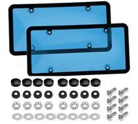 2pack Car License Plate Covers & Frames, Upgrade Your Vehicle with Our 2-Pack License Plate Covers & Frames, Designed to Provide Full Protection (Blue)