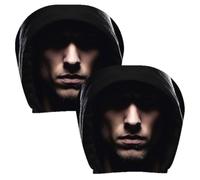 2Pack Ghost Face Headrest Covers,Scary Headrest Covers For Car,Soft Stretch