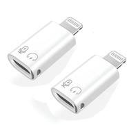 2Pack Lightning macho a USB C hembra adaptador de auriculares, [Apple MFi certificado] Tipo C Soporte Carga AUX Auriculares Adaptador Conector Dongle para iPhone 14/13/12/11/8/7/Plus/Pro Max/6/5