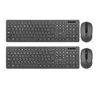 2Pack Rii RK200 Combo Ratón y Teclado Inalámbrico para Android/Windows/Mac/Linux y Otros Dispositivos con USB-QWERTY Español,Color Negro