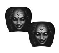 2Pack Scary Ghost Face Headrest Covers, Funny Washable Breathable For Cars